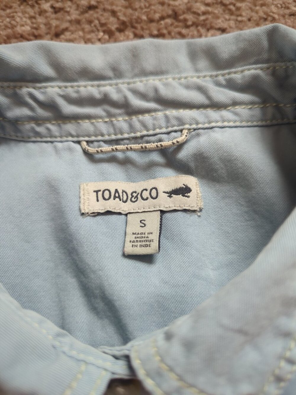 Toad&Co Arroyo Twill Organic Cotton Button Down Shirt Womens Small - Picture 3 of 13